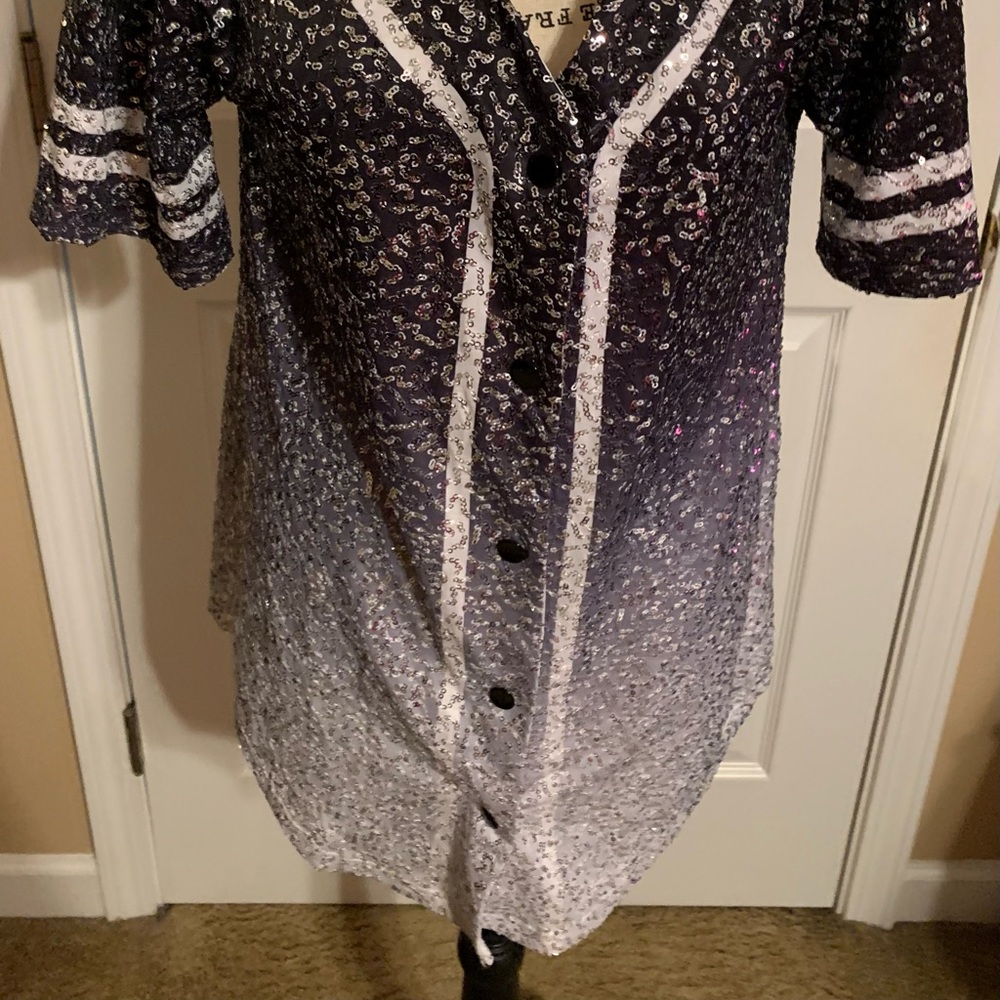 Sequined and sparky jersey